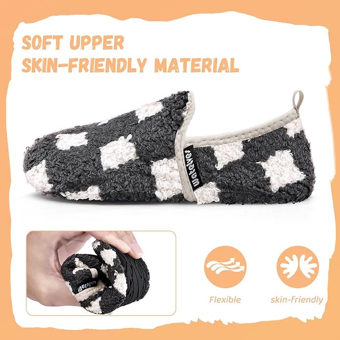 WateLves Kids Toddler Slippers Girls Boys Slip on House Shoes Lightweight Anti Slip Sock Slippers Winter Indoor Outdoor Walking Shoes