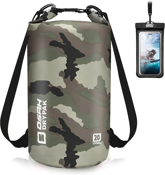 Waterproof Dry Bag, 5L/10L/20L/30L/40L Roll Top Lightweight Storage Backpack with Phone Case for Women & Men, Floating Waterproof Sack for Travel, Swimming, Kayaking, Paddle Board, Camping & Beach