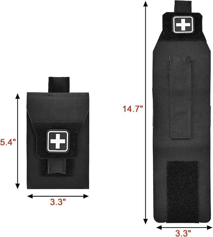 Mini IFAK Micro Trauma Pouch | Compact Empty EDC First Aid Organizer | Portable Stop Bleeding Supplies Pouch for Medic Gear & Survival Kits
