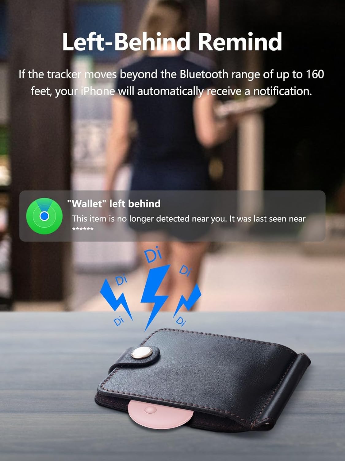 Tracker Tags, Item Finder Work with Apple Find My (iOS Only), Tracking Device Locator Smart Tag for Luggage, Keys, Wallet, Bike, Pets, Bags (Pink, 1 Pack)