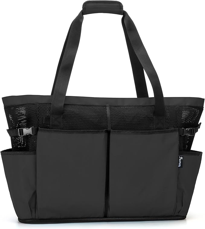Fasrom Extra Large Mesh Beach Bag with Zipper Bottom, Oversized Tote Bag for Pool, Travel and Boating (Empty Bag Only)