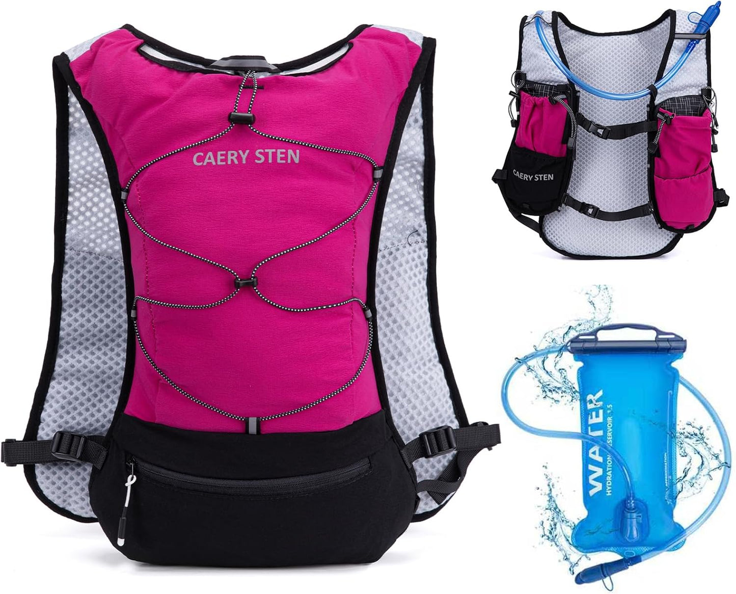 Hydration Backpack, Water Backpack, Women's Running Vest, Running Backpack with Water Bag, Lightweight Hiking Backpack, Men's Cycling Backpack