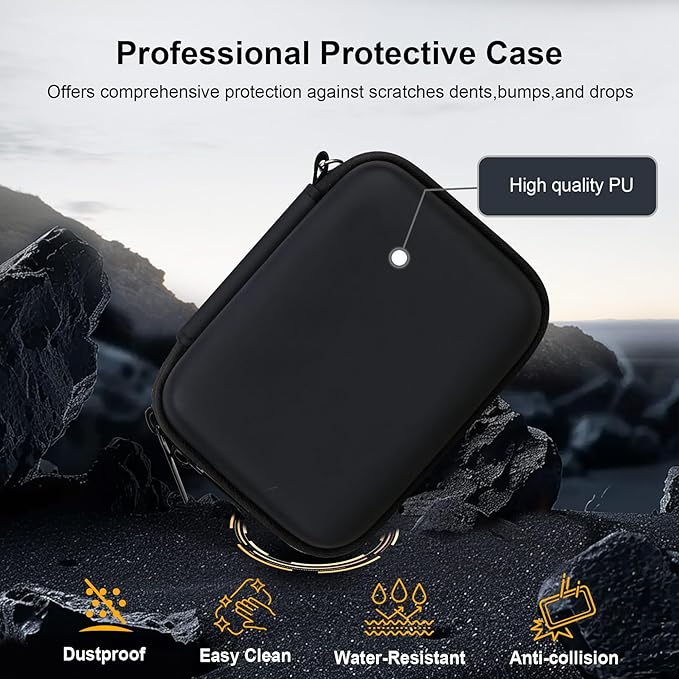 RAIALL Carrying Case for Canon PowerShot SX740/ SX730/ ELPH 360/ SX720/ SX710/ SX610/ SX260 HS Digital Camera, Vlogging Camera Travel Hard Bag, Mesh Pocket for Battery, SD Cards and USB Cable, Black