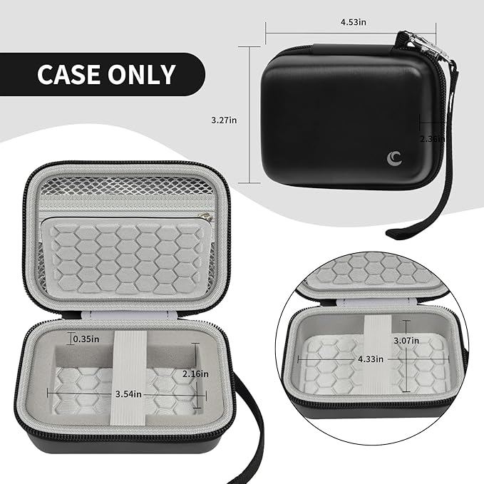 Comecase Carrying & Protective Case for Digital Camera, for CAMKORY/for Kodak Pixpro FZ45 FZ55/for Canon PowerShot ELPH 180/190 / for Sony DSCW800 DSCW830 Cameras for Travel - Black