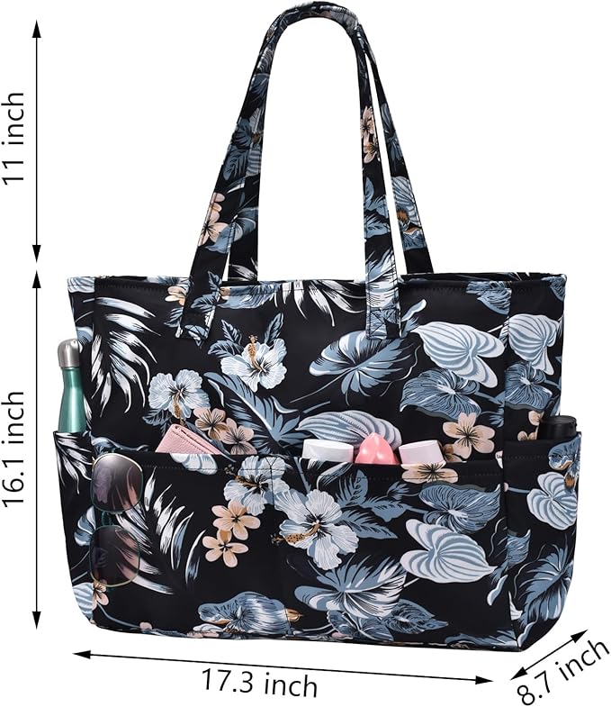 oscaurt Beach Bags for Women Large Waterproof Sandproof Beach Tote Swim Pool Bag with Zipper for Travel Vacation Essentials