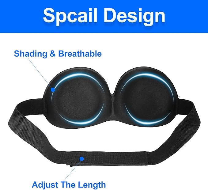 Funny Sleep Mask for Women Men Adjustable Soft Sleep Eye Mask 3D Funny Eye Mask for Party, Travel, Sleeping