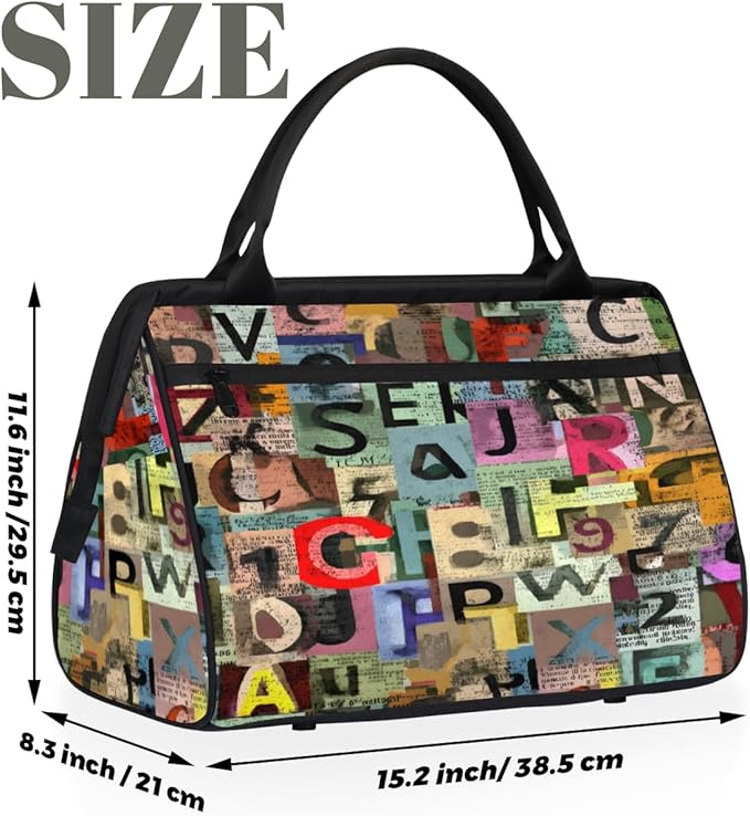 Colorful Graffiti Overnight Weekender Bag for Women Men Travel Duffel Bags Waterproof Luggage Carry on Sports Yoga Gym Bag