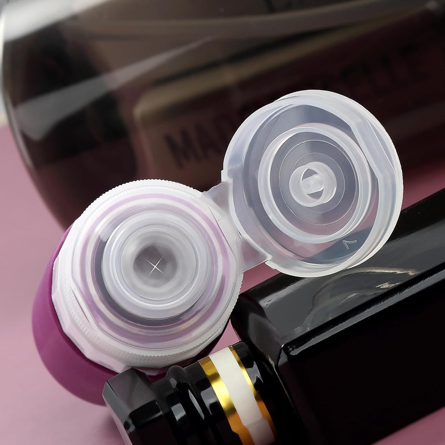 Travel Bottles for Toiletries, Tsa Approved 2oz Travel size Bottles, BPA Free Leak Proof Travels Toiletry Containers, Traveler Accessories with Toiletry Bag for Shampoo Liquid (4 Pack)