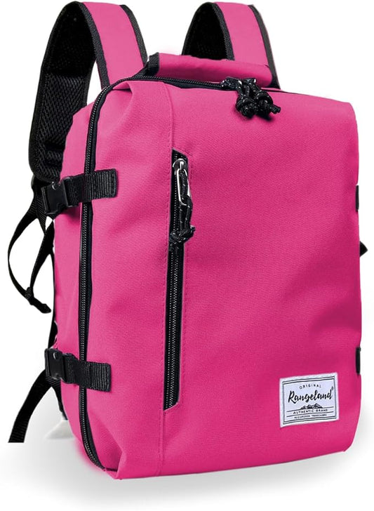 Kids Travel Backpack for Ages 3-6 | Lightweight Suitcase Style Carry-On | 10L Weekender with Tablet Sleeve & Chest Strap | Raspberry