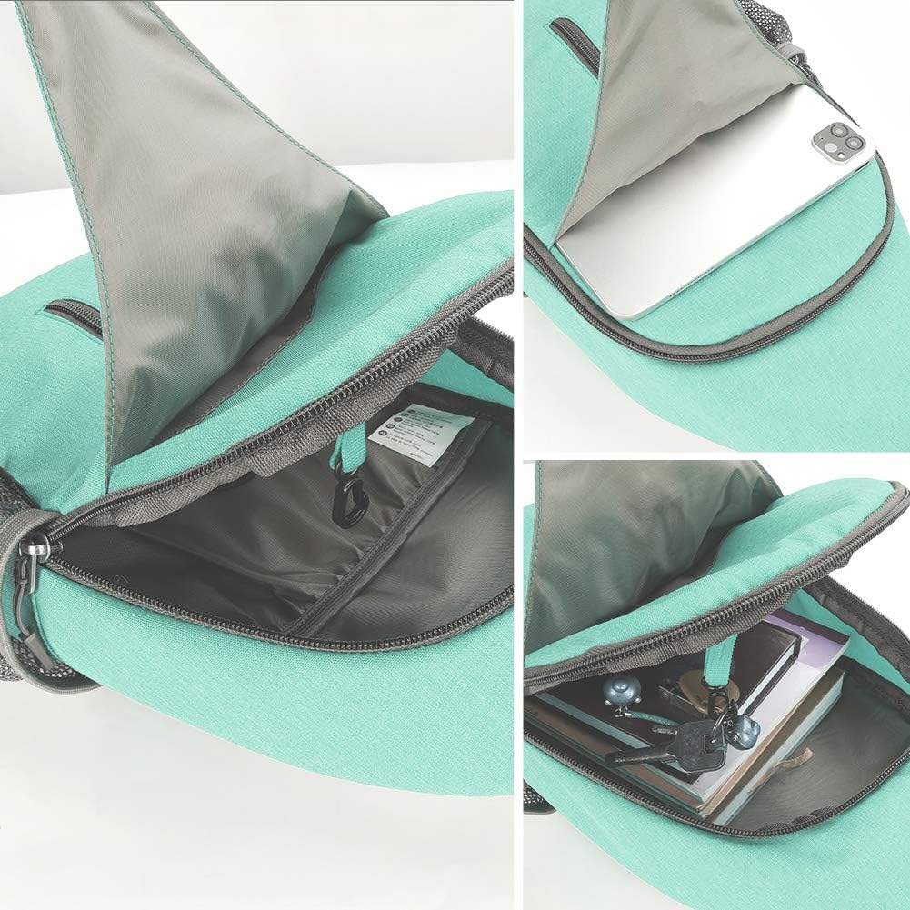 WATERFLY Crossbody Sling Backpack Sling Bag Travel Hiking Chest Bag Daypack