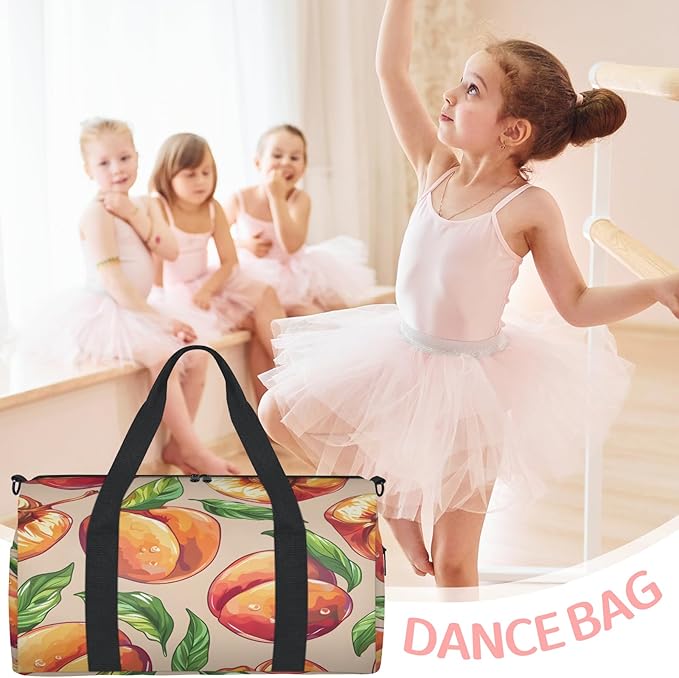 Pink Peach Travel Duffle Bag for Women Men, Overnight Weekender Bag, Carry on Tote for Sport Gym