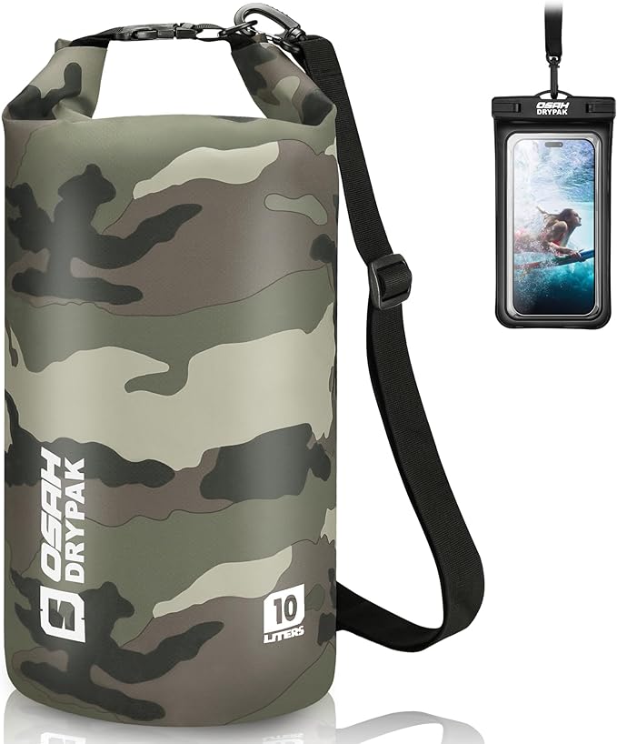 Waterproof Dry Bag, 5L/10L/20L/30L/40L Roll Top Lightweight Storage Backpack with Phone Case for Women & Men, Floating Waterproof Sack for Travel, Swimming, Kayaking, Paddle Board, Camping & Beach