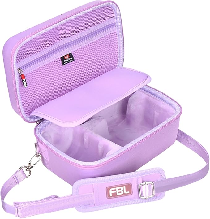 FBLFOBELI EVA Travel Storage Case for Canon EOS Rebel T7 / T8i / T5 / R50 / R100 DSLR Camera with 18-55mm Lens, Camera Protective Waterproof Carrying Bag (Case Only) (Purple)