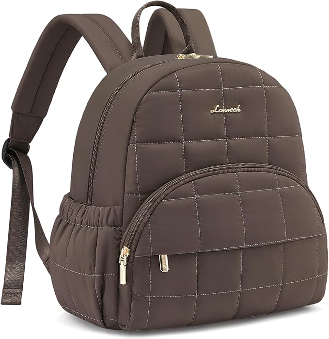LOVEVOOK Small Backpack Purse for Women, Mini Puffer Backpack with Anti-theft Pocket, Lightweight Quilted Casual Daypack for Daily Work & Travel