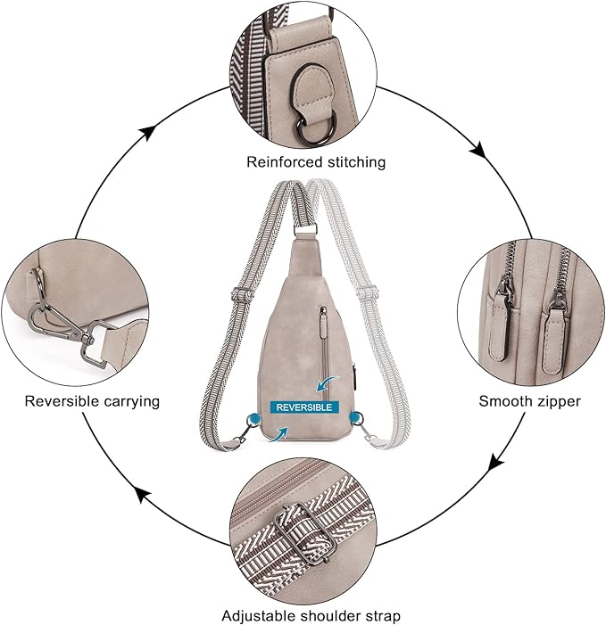 CLUCI Crossbody Bags for Women Men,Leather Sling Bag Cross Body Backpack for Woman Gifts for Women Birthday Unique