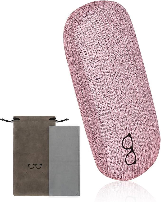 RayLove 3-Pack Hard Shell Eyeglasses Case Large Reading Glasses Hard Case