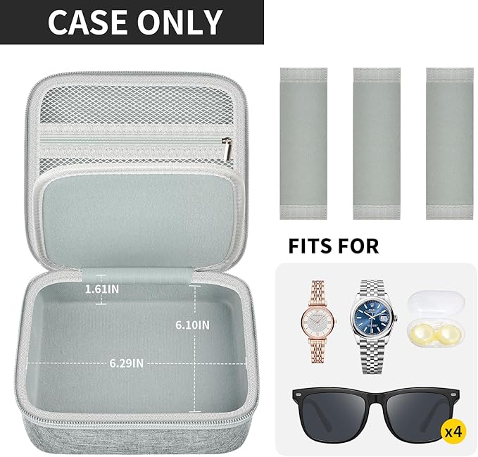 Travel Sunglass Organizer Case for Quay Polarized Sunglasses Men Women, Trendy Glasses Storage Box (Bag Only)