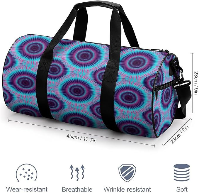 Travel Duffle Bag Color Tie Dye Carry On Weekender Bags Workout Lightweight Duffel Bags for Men and Women