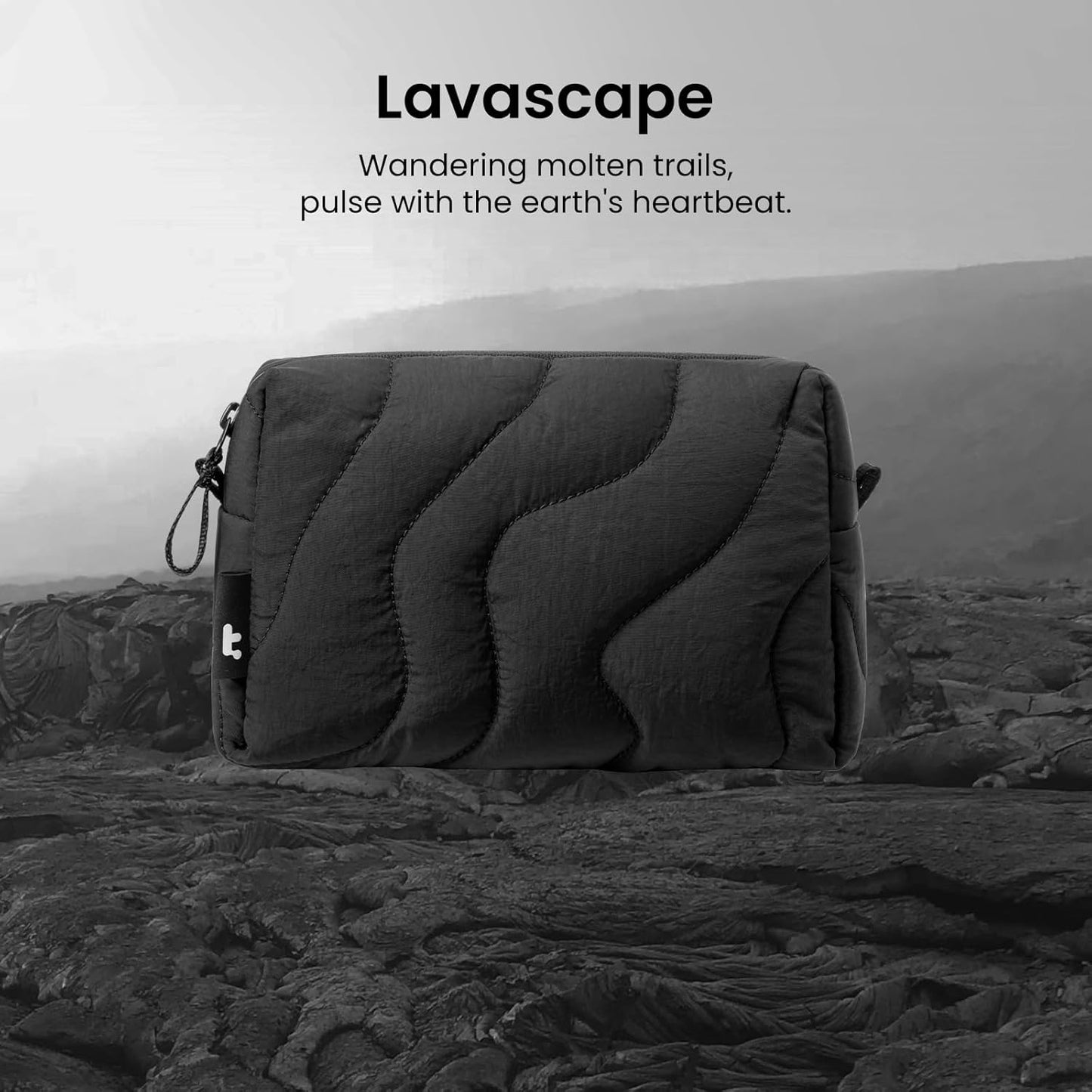 tomtoc Electronics Organizer Travel Case, Soft Puffy Organizer Bag Birthday Christmas Gifts Travel Essentials for Women Girls, Portable Accessory Tech Pouch Storage for Charger, Cord, Cable, Phone