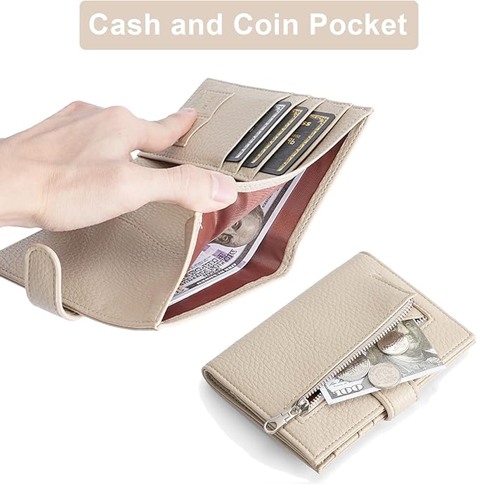 Long Keeper RFID Passport Holder Women Men PU Leather Travel Slim Wallet with Card Holders SIM Slots Zippered Coins Pocket (Pink)