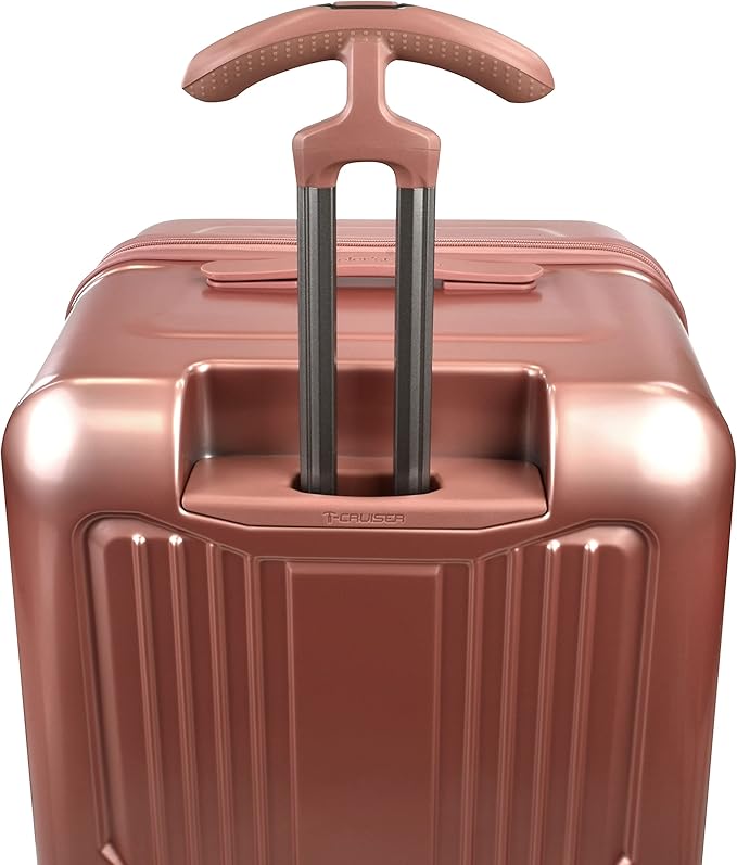 Traveler's Choice Ultimax II Polycarbonate Hardside Luggage with Spinner Wheels, Rose Pink, 28-Inch Medium Trunk