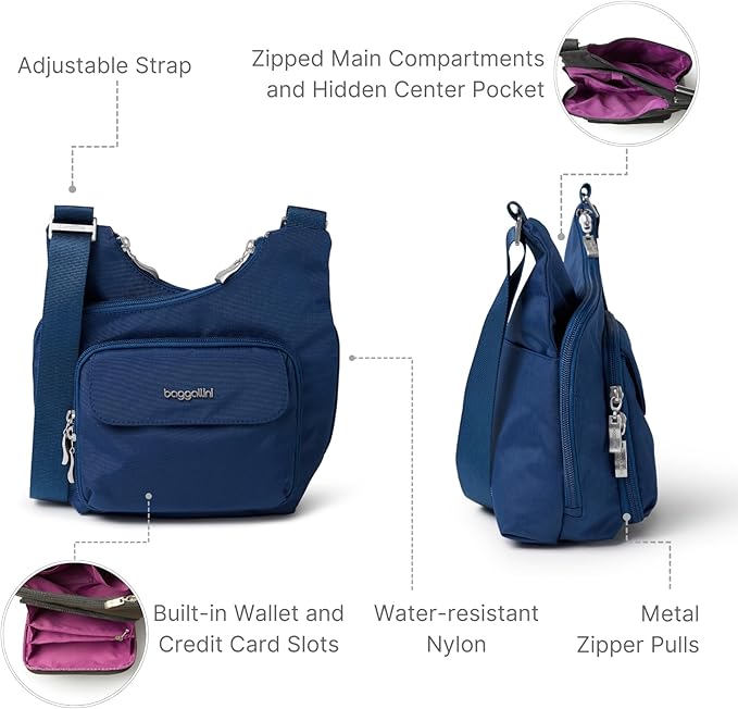 Baggallini Women Criss Cross Crossbody Bag