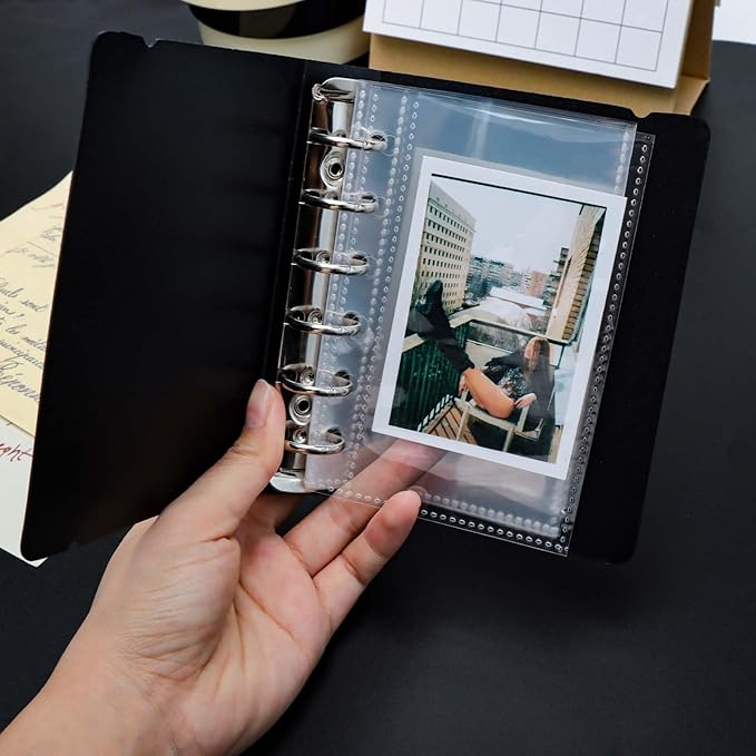 40 Sheets A7 Binder Sleeves Clear Page Protectors 2.6''x4.9'' 1 Pocket Plastic Photo Album Refill for 6 Ring Binder Cards Cash Photocards