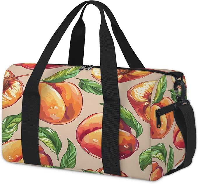 Pink Peach Travel Duffle Bag for Women Men, Overnight Weekender Bag, Carry on Tote for Sport Gym