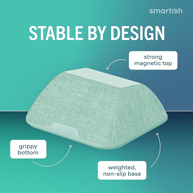 Smartish® Magnetic Cord Holder - Cable Wrangler Organizer with Magnet Clips for Charger Management on Desktop, Nightstand, or Side Table for All Cables, USB-C, Lightning Cables - Teal Me More