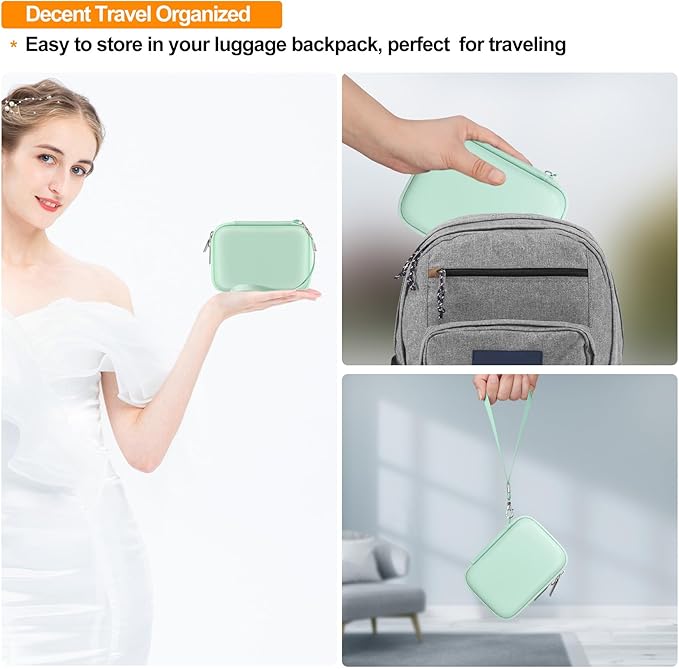 Elonbo Camera Carrying Case for KODAK PIXPRO FZ55 / FZ53 / FZ45 / FZ43 16MP Digital Camera, Vlogging Camera Storage Holder Travel Bag, Mesh Bag Fits Batteries, Cable, Memory Card, Green