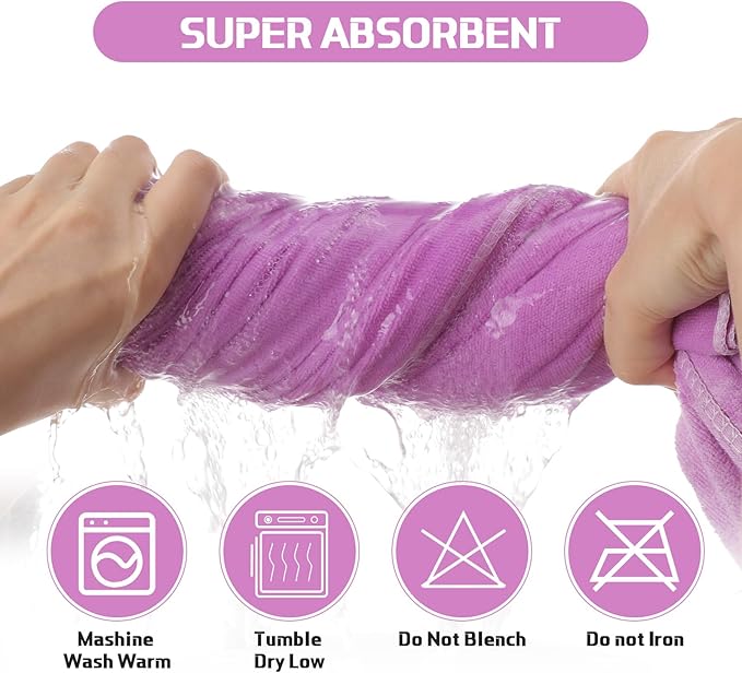 Mixweer 2 Pcs Oversized Bath Towels, 40 x 80 Inch Giant Microfiber Jumbo Bath Sheets Ultra Soft Bathroom Microfiber Quick Dry Absorbent Shower Towels for Spa Camping Beach (Lilac)