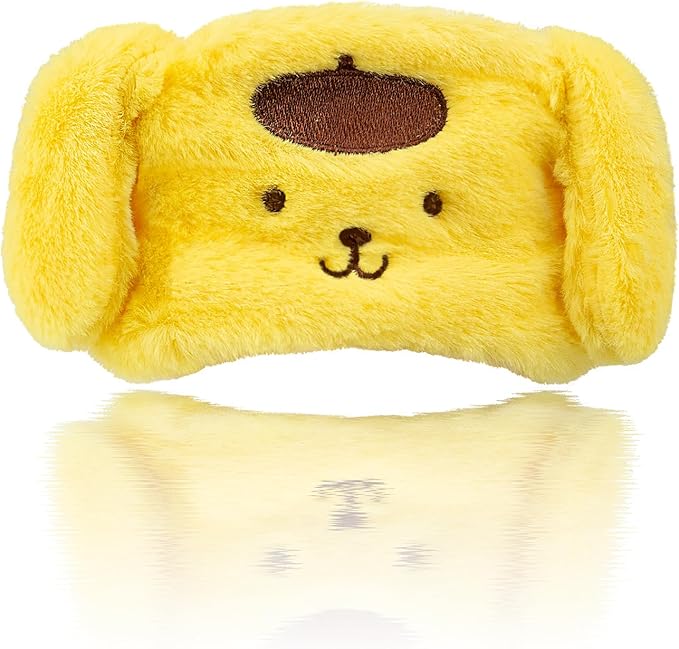 Kawaii Anime Plush Sleep Eye Mask, Cute Cartoon Animal Blackout Sleeping Eye Cover for Girls Women Kids (Purin)