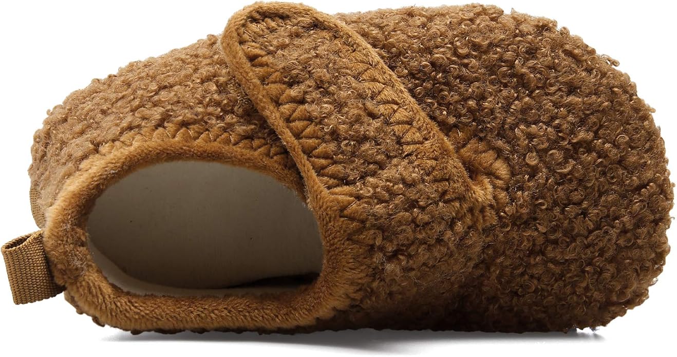 XIHALOOK Toddler Boys Girls House Slippers with Microfleece Lining Cozy Household Shoes Non-slip for Kids