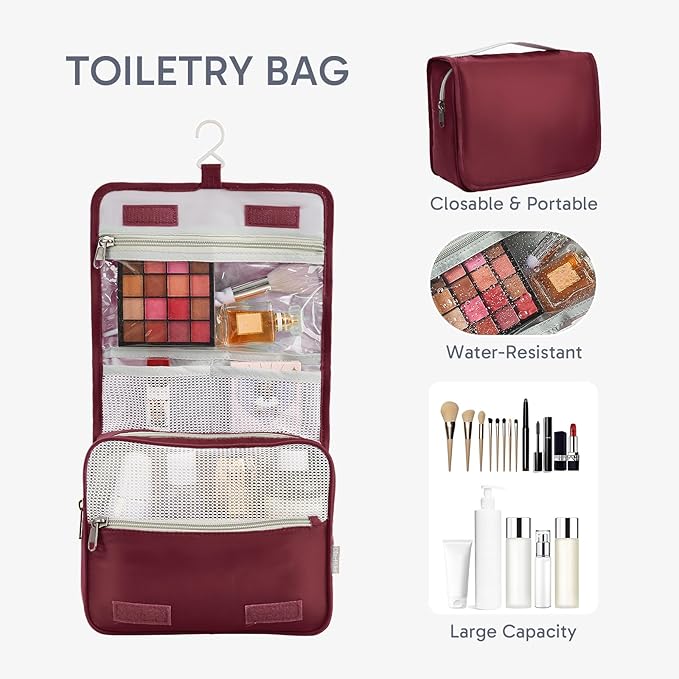 OlarHike Packing Cubes for Travel,10 Set,Burgundy