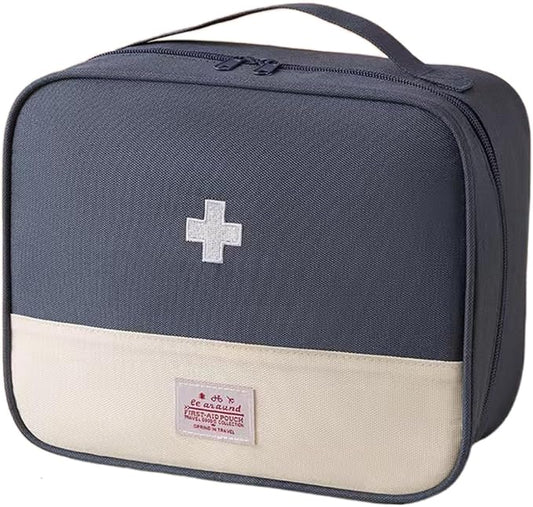 Red First Aid Bag Empty 1st Aid Bag Medical Travel Case First Responder Emergency Storage Compact Medicine Bags for Car Home Office Kitchen Sport Outdoors (Blue)
