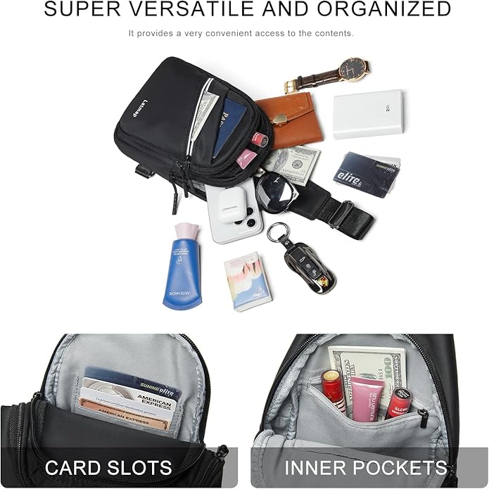 Sling Bag For Women Faux Leather Small Casual Daypack Backpack Fanny Pack Crossbody Chest Bags Purse