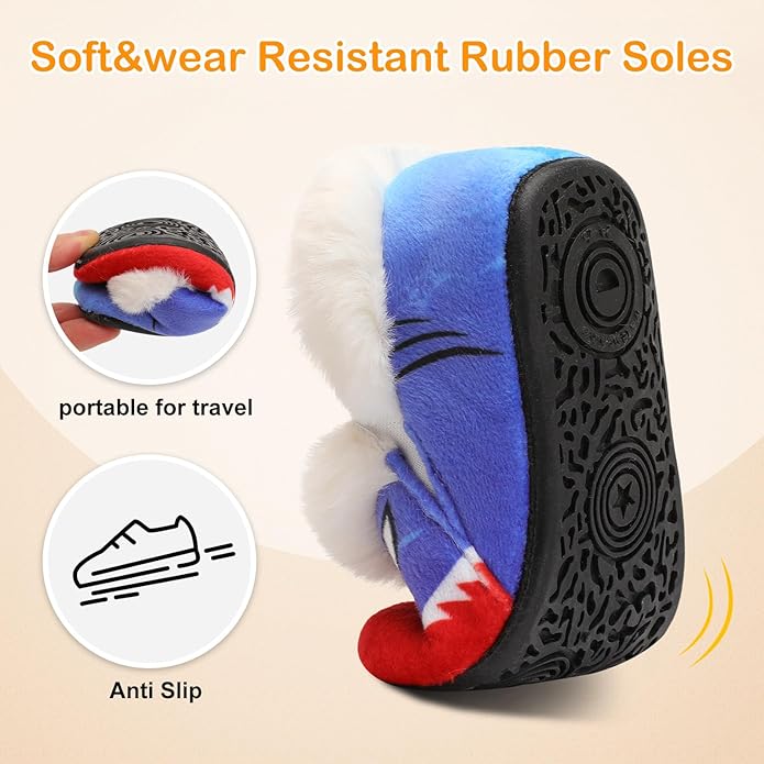 Centipede Demon Toddler Slippers for Boys Girls Slip on Kids Baby Toddlers House Shoes Lightweight Barefoot Furry Sock Shoes Indoor Outdoor Warm Walking Shoes