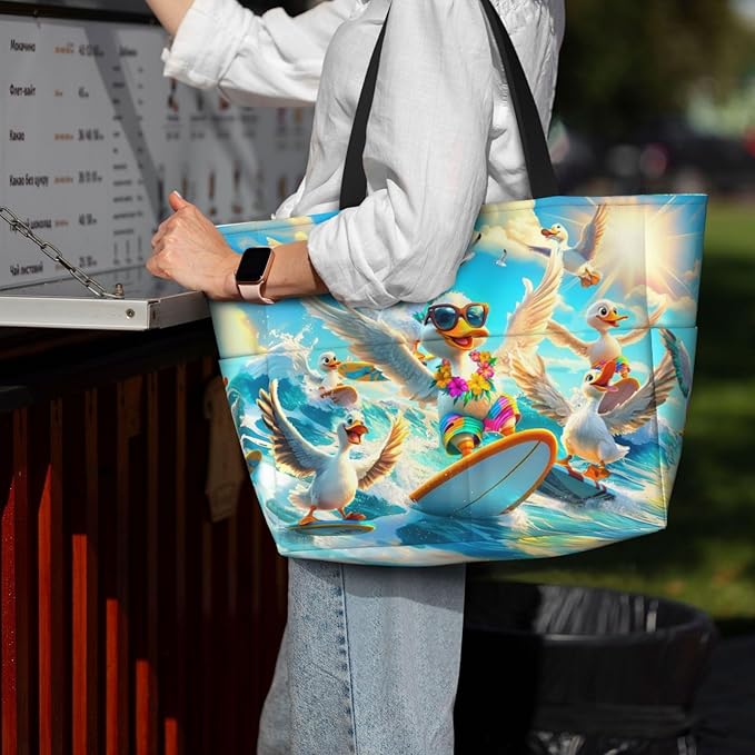 Large Beach Tote Bag Beach Bag Waterproof Sandproof Lightweight Women Tote