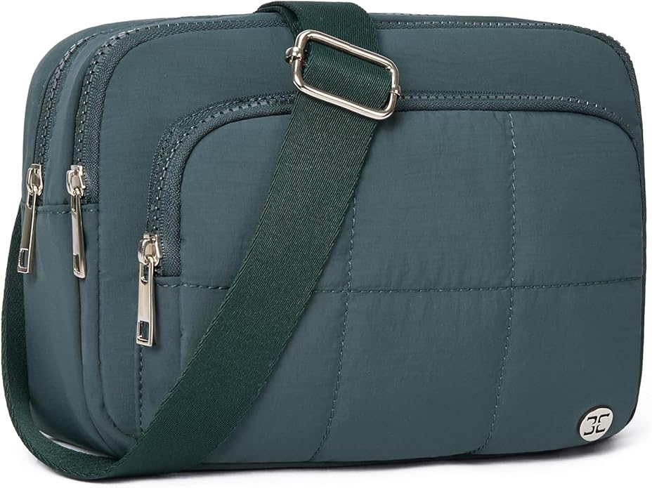 Telena 3-Zip Crossbody Bags for Women Anti Theft Cross Body Bag for Woman Travel Everyday Use
