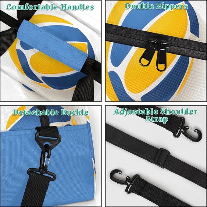 Custom Volleyball Gym Duffel for Kids Boys,Personalized Duffel Bag Overnight Bags for Travel Weekender Practice Sports