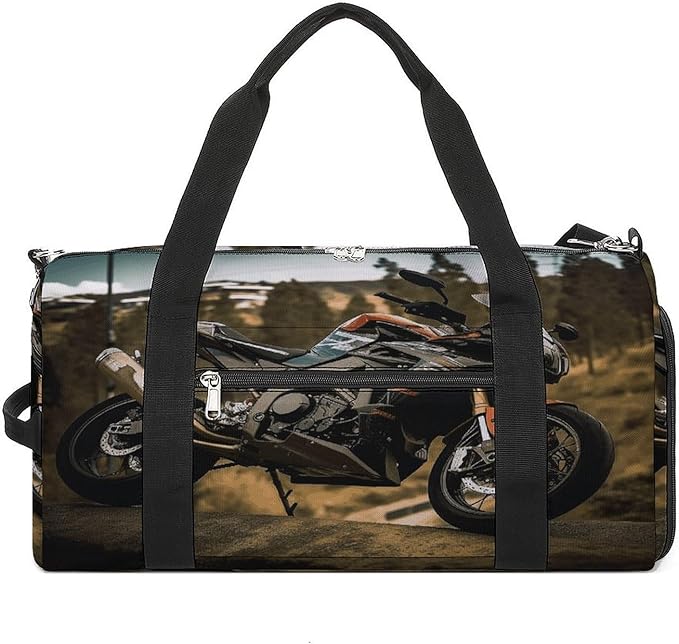 Sport Motorcycle Gym Bag Lightweight ，Travel Duffle Bag with Shoe Compartment，Gym Bag for Women for Overnight, Weekend, Yoga, Gym, Business Trips, Sport And Hospital.