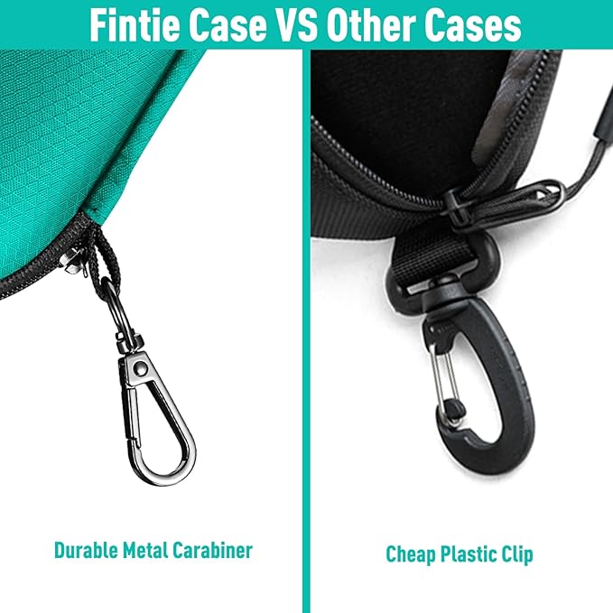 FINTIE Sunglasses Case, Hard EVA Shell Shockproof Sport Glasses Case with Metal Carabiner Travel Zipper Eyeglasses Holder