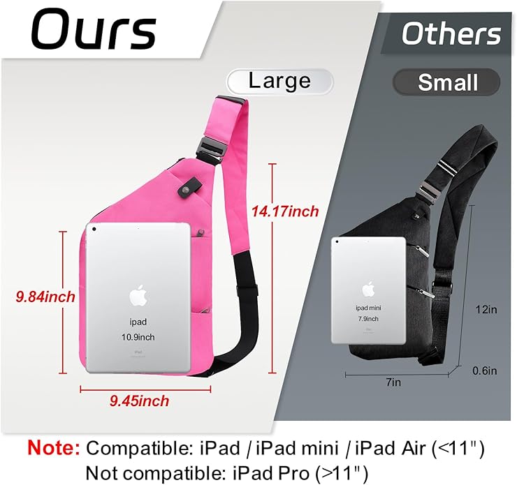 Anti Theft Crossbody Travel Bags Mens Sling Bag Over the Shoulder Bags for Women Gifts for Travelers