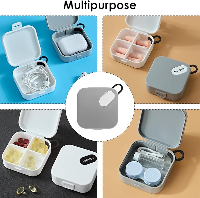 2 Pack Portable Ear Plug Carrying Cases, Waterproof Earplug Case with Keychain, Travel Carry Case for Earplugs