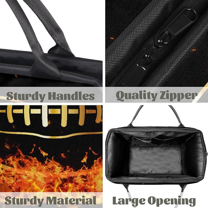 Sports Duffel Bags for Kids - Carry On Travel Gym Bag Waterproof Workout Shoulder Tote for Boys Girls Weekender Overnight Duffel for Swim Dance Camp(Football)