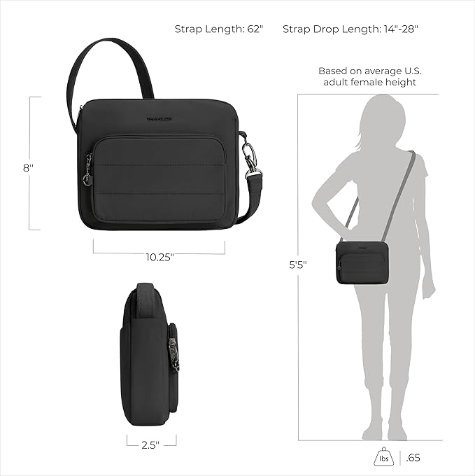 Travelon Unisex Adult Travelon Anti-theft Roam East/West Crossbody