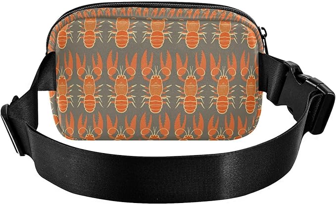Kawaii Lobster Fanny Pack for Women Men Water Resistant Fashion Waist Packs with Adjustable Strap Belt Bag for Travel Workout Jogging Hiking 21220243