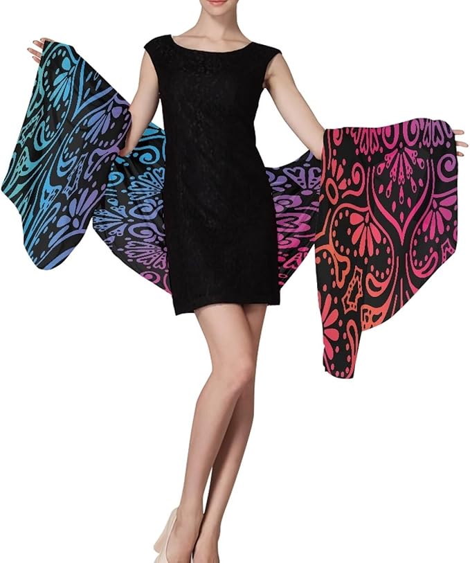 Beach Towel - Quick Dry Microfiber Beach Towel 110x78 Inches Sandproof Pool Towels, Thin Lightweight Compact for Travel Swimming Bath for Women Men (Size L) Boho Gradient Color Print