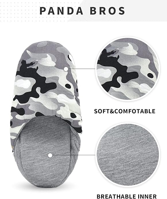 Panda Bros Women's Ballerina House Slippers,Anti-Skid Comfy Warm Ballet Style Slippers