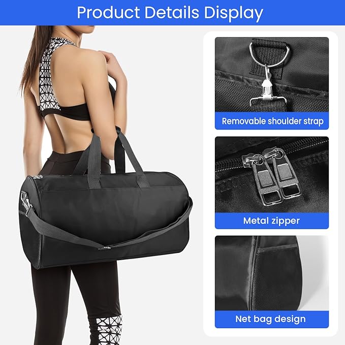 C&F BOGMOST Small Gym Bag for Women & Men,Small Lightweight Duffel Bag Carry On Bags Mini Duffel Travel Bag Waterproof Sports Bags for Workout/Sport/Travel, Purple,Medium